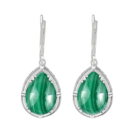9.51Cts Natural Malachite Earrings For Women Green Stone April Birthstone Jewelry Women's Day Gifts For Mom Wife Sister
