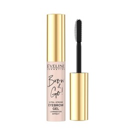 Eveline Cosmetics Brow & Go! Ultra Strong Transparent Eyebrow Gel - Achieve Salon Mature Laminated Eyebrows with Vegan Formula, 10ml