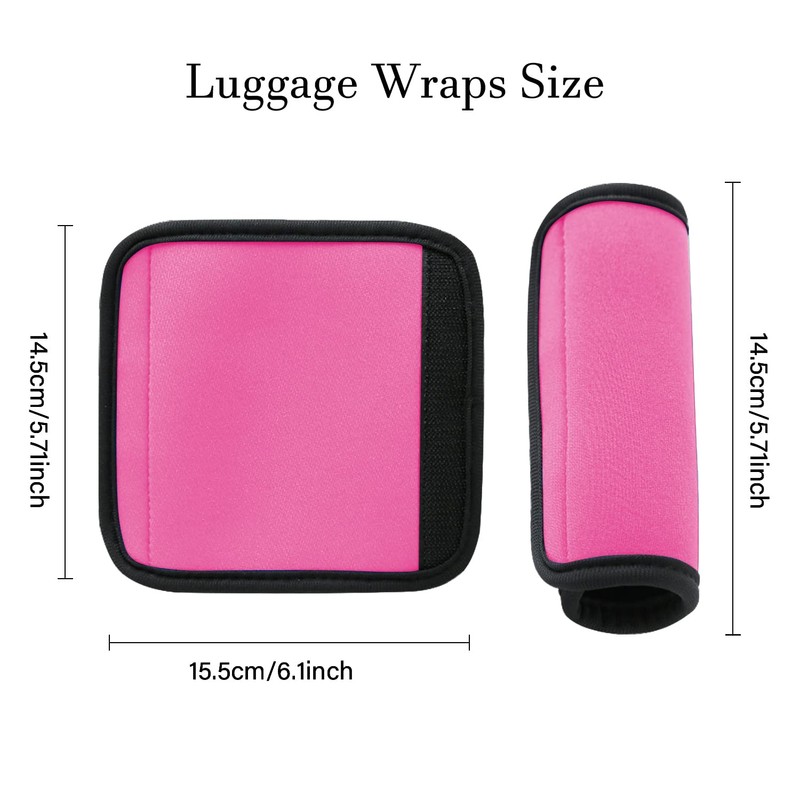 2 Pack Luggage Handle Wraps for Suitcase, Bright Color Comfort