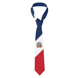 AKMCBSH Fashion Flag of Dominican Tie Comfortable Soft Novelty Necktie Unisex Neck Ties for Weddings Party Father's Day Birthday Gift