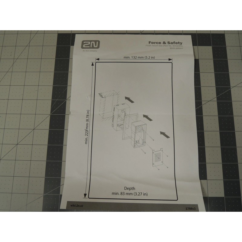 2N Axis 9151001 Recessed solid wall mounting box for Helios