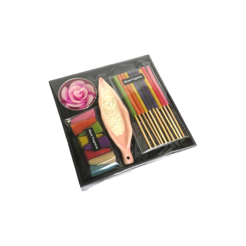 Incense Gift Set Containing Incense Cones, Short Mixed Incense sticks,