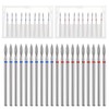 Heclia 20pcs Flame Cuticle Clean Nail Drill Bit Set -3/32"
