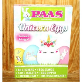Paas Egg Decoratign Kit Unicorn Eggs Decorate 24 Eggs 68 Stickers Included H13