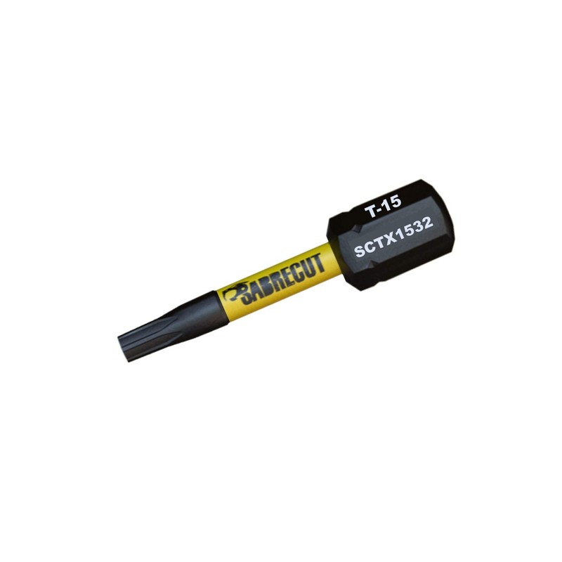 5 x SabreCut SCTX1532_5 32mm T15 TX15 Magnetic Impact Screwdriver