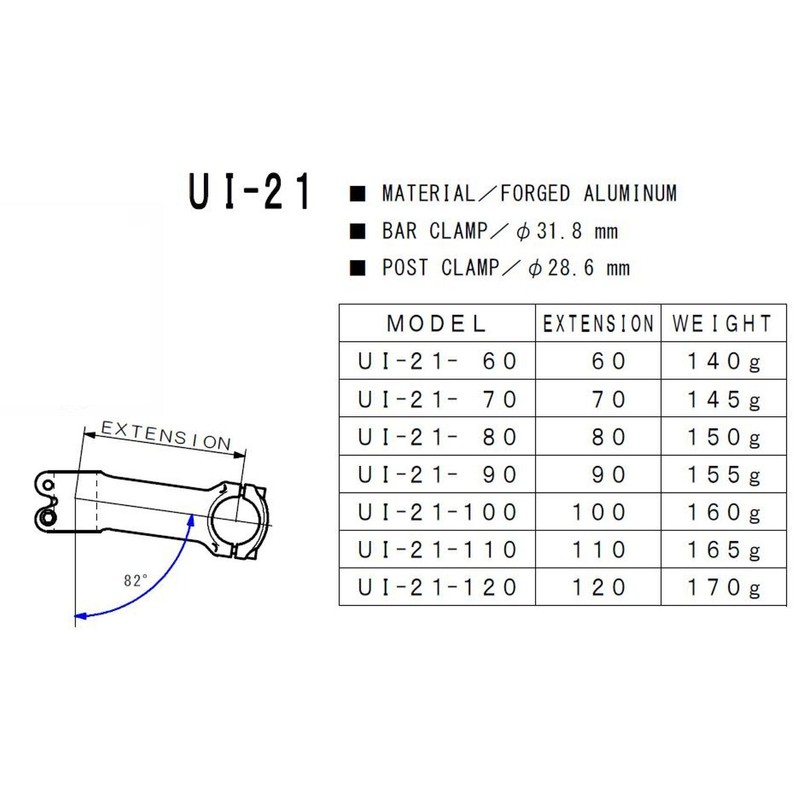 NITTO(日東) ステム UI-21BX UI-21BX-110 φ31.8 φ28.6 110 ブラック