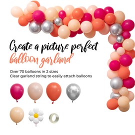 Let's Boogie Groovy Party Decorations Kit [95 Piece Set]- 70s Party Decorations, Hippie Party Decorations All-in-One Kit, Groovy Decor for Retro Birthday, Flower Power Party Decorations