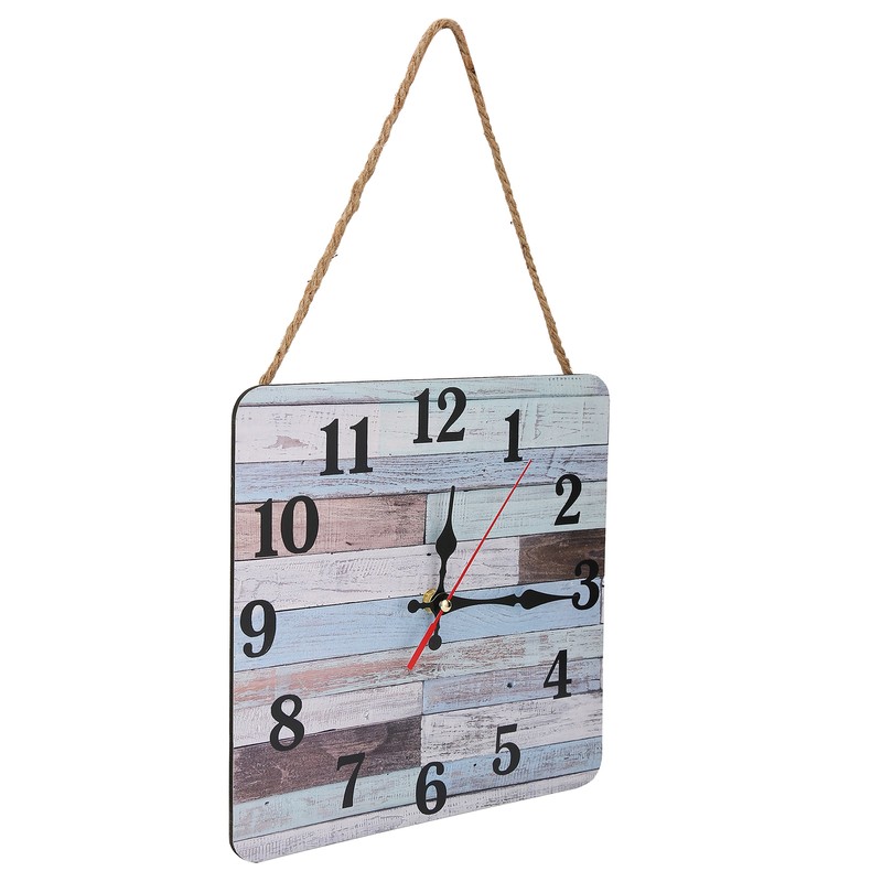 Wall Clock Industrial Style Silent Quartz Movement Density Board Large
