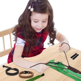 Catcan 2 in 1 Paracord Bracelet Jig, Paracord Bracelet and Paracord Jig Making Kit, Adjustable Length DIY Craft Paracord Tools 4" to 13" with Free Cord and Buckles Monkey Fist Jig