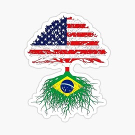 Jamaican Roots American Grown Jamaican Art Design for Men Women Kids Youth Family Sticker | Vinyl | Decal for Laptop, Bumper, Window, Water Bottle .5" (DESIGN01)