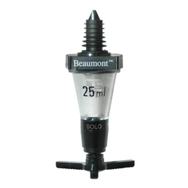 Beaumont 3103 25ml Classical Solo Spirit Measure Optic, Black