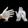 48Pcs White Gloves, 24 Pairs Soft Cotton Gloves， Hgminwarm White