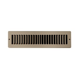 Accord ABTSBR210 Toe Space Grille with 1/2-Inch Fin Louvered, 2-Inch x 10-Inch(Duct Opening Measurements), Brown