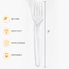 VITEVER [100 Count] Clear Plastic Forks Heavy Duty, Premium Disposable