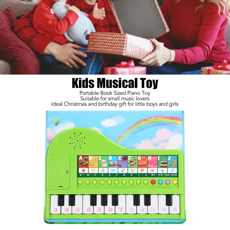 Piano Toy Book Educational Recording Function Kids Gift Toddler Musical