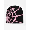 4PCS Spider Pattern Knit Hat for Women Slouchy Beanie Hat