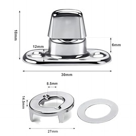 20 Sets Twist Lock Fasteners, Marine Grade Quarter Turn Fasteners, Rustproof Zinc Alloy Turn Button Eyelet and Stud for Securing Marine Canvas