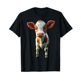 Cow Cattle Farmer Milk Vegan Calf Cows Farm Cute Cow T-Shirt