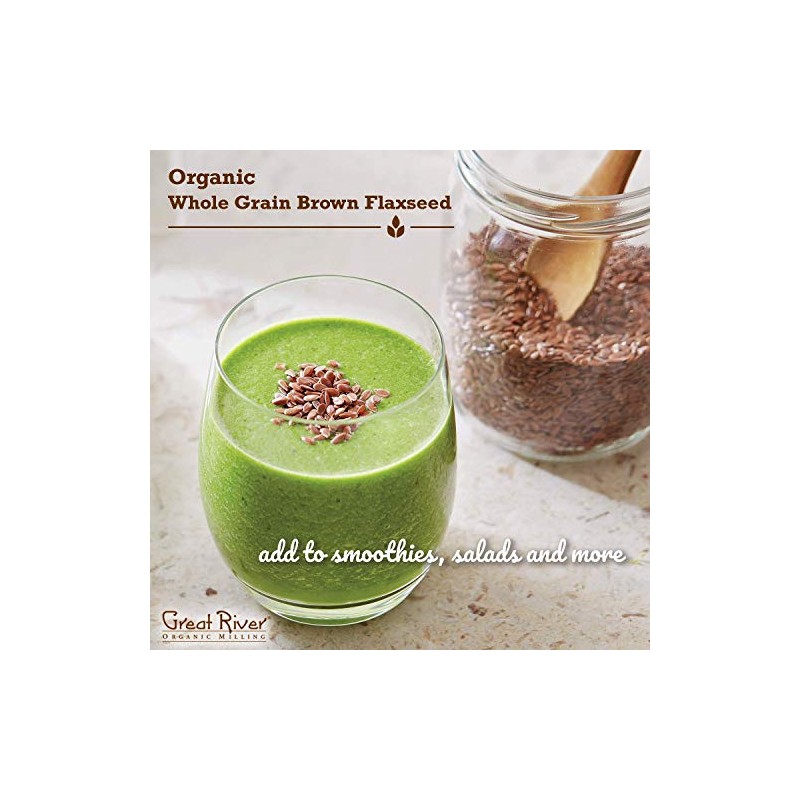 Great River Organic Milling Organic Whole Grain Brown Flaxseed |