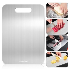 Haokelai Titanium Cutting Board, Yamato Cutting Board, Double Sided Food Grade Titanium Chopping Board, Cutting Boards for Kitchen, Dishwasher Safe, Chopping Board (29X20cm)