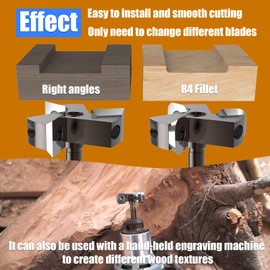 CNC Flattening Slotting Bottom Cleaning Router Bit, 1/2 Shank, 2 Inch Cutting Diameter, 1/2 Cutting Thickness, T Slotting Cutter Router Bit with 3 Bearings Set - 1/2", 3/8" 1/4"