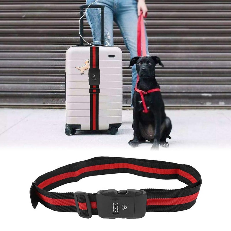Luggage Strap Cross, Suitcase Belt TSA Combination Luggage Straps with