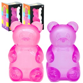2 Packs Gummy Bear Toys, Stress Bear Squishy Ball, Sugar Filled Squishy Toys