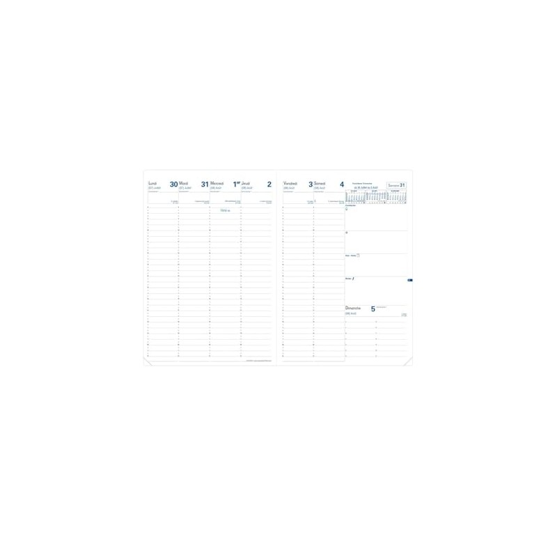 Quo Vadis Agenda 21 x 30 cm Black - Italian