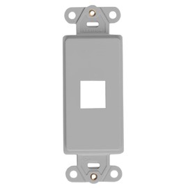 Leviton QuickPort Decora Insert, 1-Port, 41641-GY, Grey