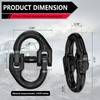 Trailer Accessory 2-Pack 1/2 in. Black Safety Chain Connector Link,