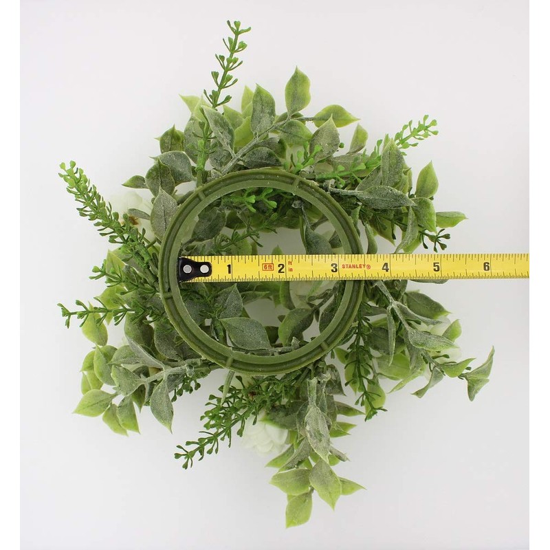 Vintage 8-inch (3.1-inch Inner Ring) Artifical Irish Hops Foliage Candle