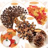 184Pcs Artificial Pumpkins Artificial Acorns Natural Pinecones Ornament Artificial Maple