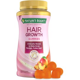Nestle Health Science Nature'S Bounty Hair Growth Gummies Biotin, Silicon & Arginine Peach Mango 60 Ct