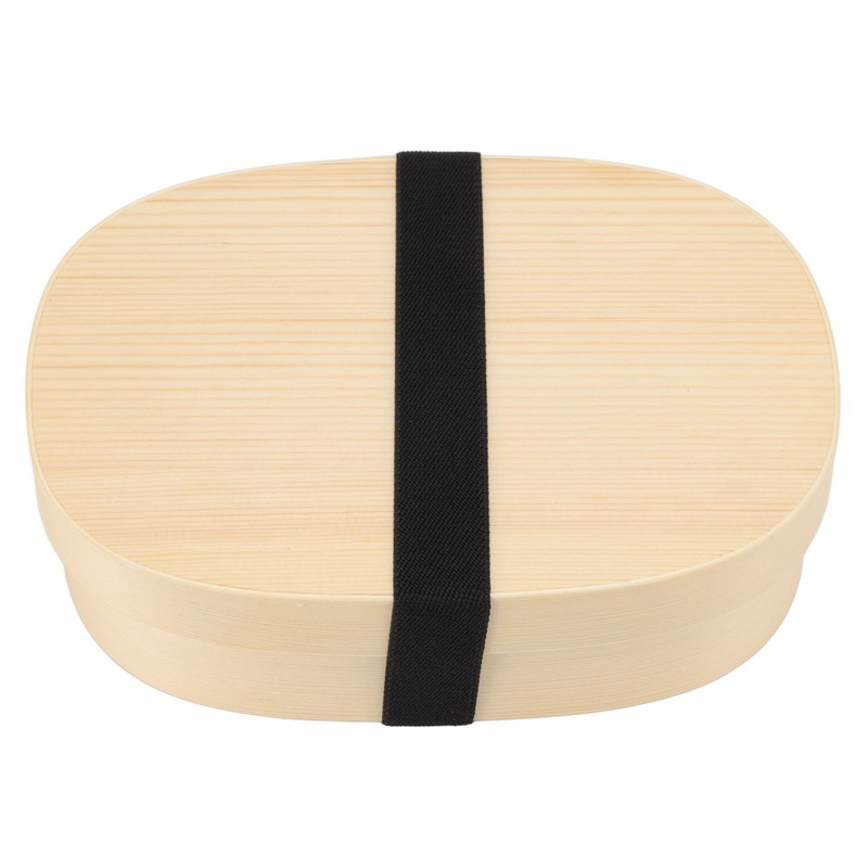Bento Box Portable Japanese Style Wooden Large Single Layer Removable