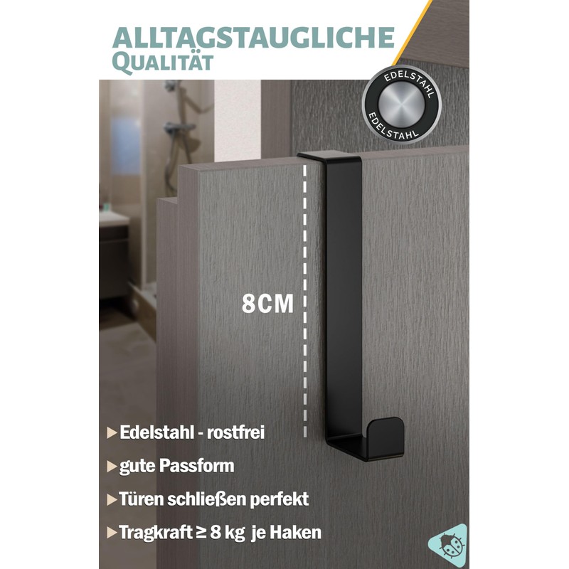 Menz Door Hooks for Hanging, Pack of 10 Robust Coat