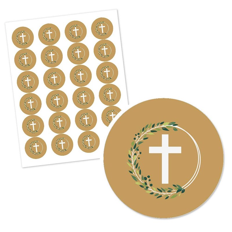 Big Dot of Happiness Elegant Cross - Religious Party Circle