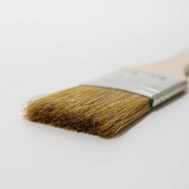 Hake City Brush Gold Roll Rack Brush, Wooden Handle, White