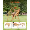 VEVOR 2-in-1 Transforming Interchangeable Picnic Table, Outdoor Wooden Table and