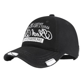 XGOPTS Boys Summer Baseball Cap Vintage Artistic Embroidery Baseball Caps Adjustable Washed Cotton Snapback Hat Summer Holiday Accessories Outdoor Sport Sun Cap for Kids 3-8 Years Old Black