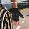 Aegend Wheelchair Gloves for Larger Hands, Anti-Slip & Durable Half-Finger