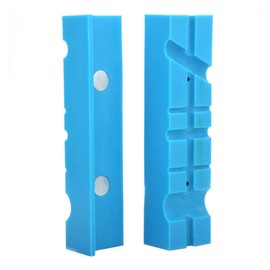 Vice Soft Jaw Protectors, 2pcs Multi-Groove Soft TPU Magnetic Bench Vise Vice Jaw Pad Covers Accessories for Woodworking, Jewelry Making, DIY Project