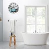Horizent Silent Wall Clocks for Bathroom,Rustic Style Waterproof Glass Wall