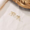 Cosol Silver Gold Bow Hoop Earrings 925 Sterling Small Bowknot