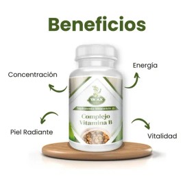 Complejo Vitamina B 90 Cápsulas 500 Mg Ya'ax Vida 100% Puro