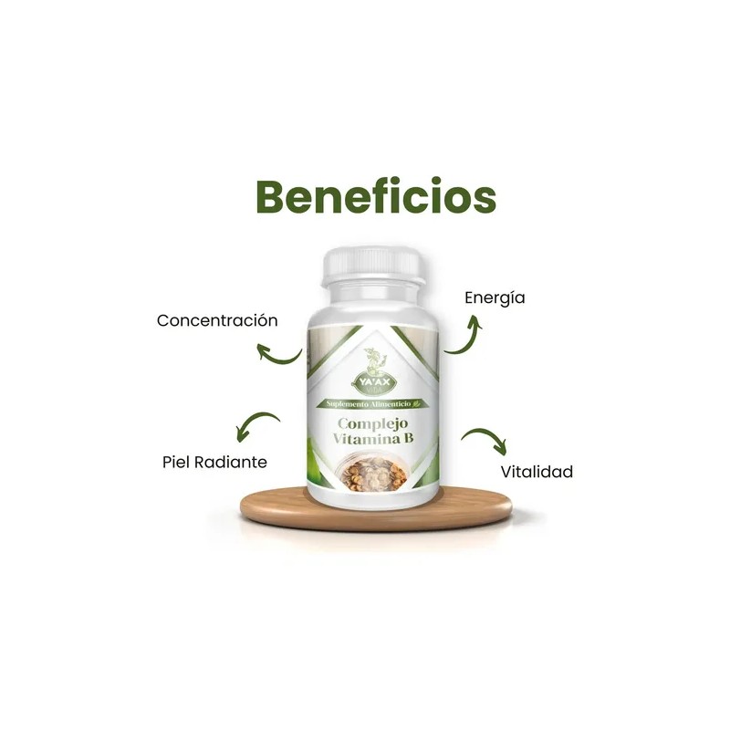 Complejo Vitamina B 90 Cápsulas 500 Mg Ya'ax Vida 100%