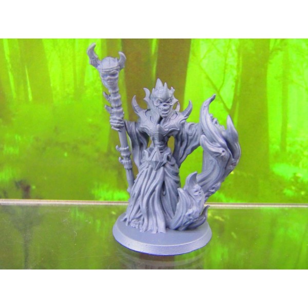 EC3D Lich Necromancer Mage Mini Miniatures 3D Printed Resin Model