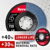 Revvstark Flap Discs 10 Pack Mixed Grit 40/60/80/120 4-1/2 for