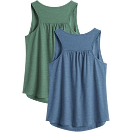 PINSPARK Workout Tank Tops Woman Loose Fit Athletic Tops Yoga Running Shirts Sleeveless Pickleball Activewear 3XL