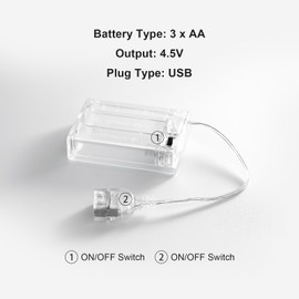 FAXFSIGN Portable Battery Pack for 5V LED Neon Signs Power Supply,Converting USB Neon Lights to Battery-Powered Type (3AA, Transparent) for Indoor & Outdoor Use Adapter