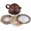 Shanxing Natural Crystal Agate Coasters Set of 2, Agate Slice